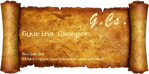 Gyurina Csongor névjegykártya