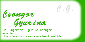 csongor gyurina business card